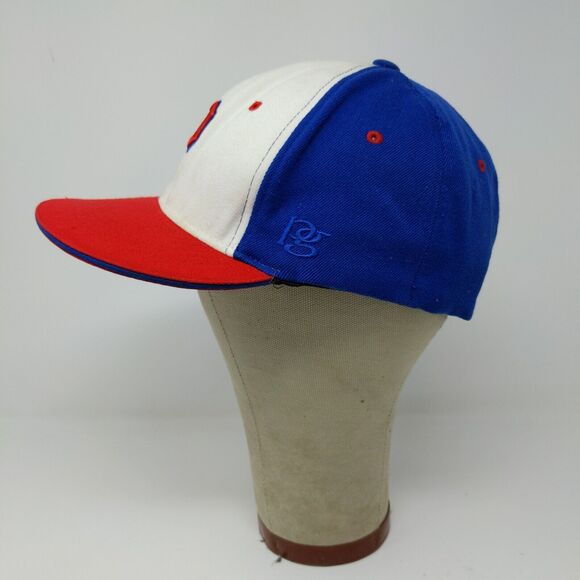 Prep Gear Fitted Hat Red White Blue Size S/M Embroidered P Logo - Picture 5 of 12